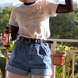 Vintage High-Rise Denim Shorts